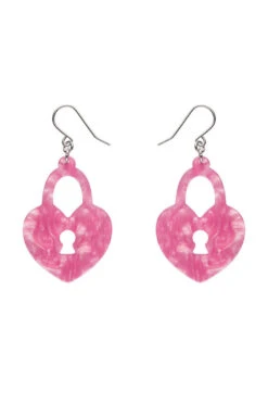 Heart Locket Drop Earrings By Erstwilder In Multiple Colors