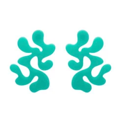 Coral Statement Stud Essential Earrings By Erstwilder In Multiple Colors -MODERN MILLIE Shop EECX107WHSStatementCoralStudEarrings Aqua 1