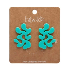Coral Statement Stud Essential Earrings By Erstwilder In Multiple Colors -MODERN MILLIE Shop EECX107WHSStatementCoralStudEarrings Aqua 2