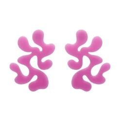 Coral Statement Stud Essential Earrings By Erstwilder In Multiple Colors -MODERN MILLIE Shop EECX109WHSStatementCoralStudEarrings Pink 1