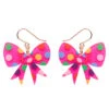 Polka Drop Bow Drop Essential Earrings By Erstwilder In Multiple Colors -MODERN MILLIE Shop EEDA104PolkaDotBowDropEarrings Pink 1