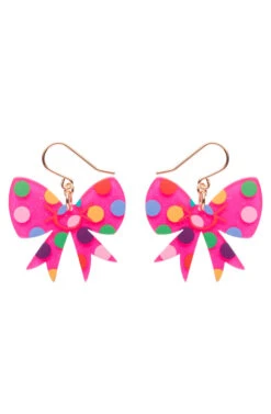 Polka Drop Bow Drop Essential Earrings By Erstwilder In Multiple Colors