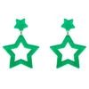 Double Star Drop Essential Earrings By Erstwilder In Multiple Colors -MODERN MILLIE Shop EEDA106 Double Star Drop Earrings Green 1