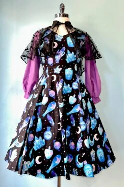Mystical Black And Purple V-Neck Dress By Eva Rose -MODERN MILLIE Shop EEE485E3 47CA 46A1 9FD7 86666EFFBEA2