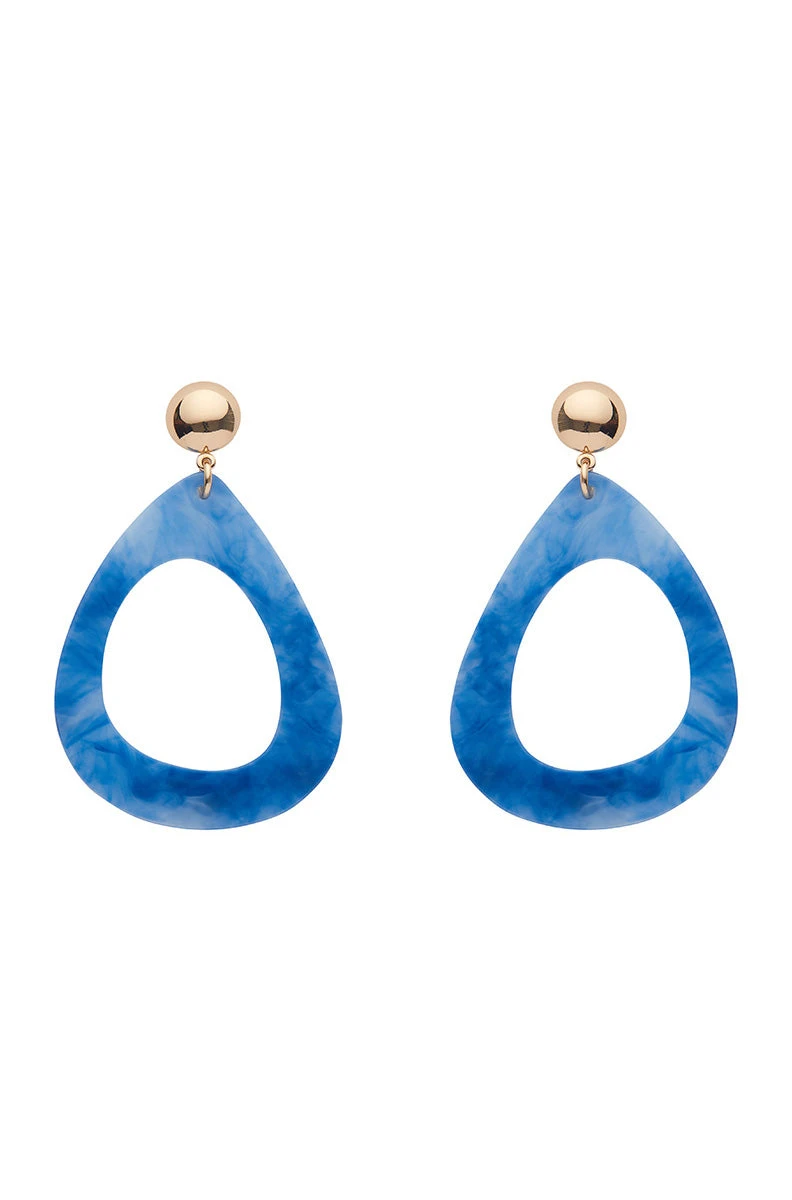 Teardrop Statement Essential Earrings by Erstwilder in Multiple Colors! Teardrop Statement Essential Earrings By Erstwilder In Multiple Colors! -MODERN MILLIE Shop EE 073AK1EE05StatementTexturedResinTearDropEarrings Blue 1