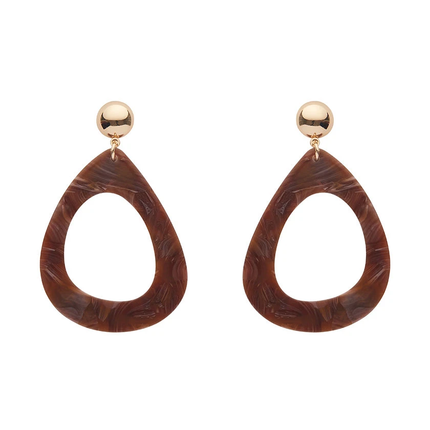 Teardrop Statement Essential Earrings by Erstwilder in Multiple Colors! Teardrop Statement Essential Earrings By Erstwilder In Multiple Colors! -MODERN MILLIE Shop EE 073AK1EE07StatementTexturedResinTearDropEarrings Brown 1