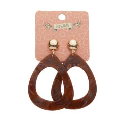 Teardrop Statement Essential Earrings By Erstwilder In Multiple Colors! 7 Teardrop Statement Essential Earrings By Erstwilder In Multiple Colors! -MODERN MILLIE Shop EE 073AK1EE07StatementTexturedResinTearDropEarrings Brown 2