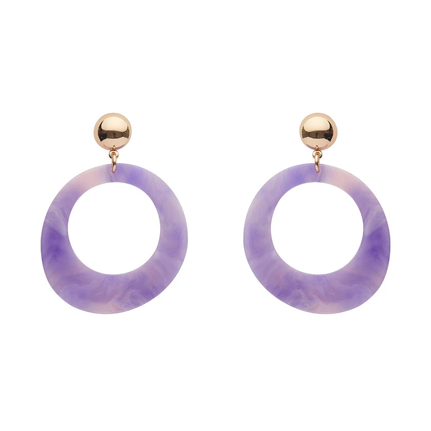Circle Statement Essential Earrings by Erstwilder in Multiple Colors! Circle Statement Essential Earrings By Erstwilder In Multiple Colors! -MODERN MILLIE Shop EE 074AK1EE09StatementTexturedResinCircleDropEarrings Purple 1