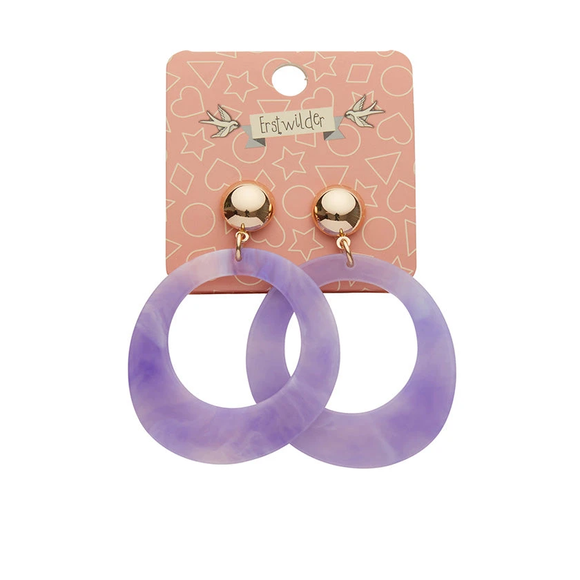 Circle Statement Essential Earrings by Erstwilder in Multiple Colors! Circle Statement Essential Earrings By Erstwilder In Multiple Colors! -MODERN MILLIE Shop EE 074AK1EE09StatementTexturedResinCircleDropEarrings Purple 2