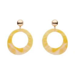 Circle Statement Essential Earrings By Erstwilder In Multiple Colors! 6 Circle Statement Essential Earrings By Erstwilder In Multiple Colors! -MODERN MILLIE Shop EE 074AK1EE11StatementTexturedResinCircleDropEarrings Yellow 1