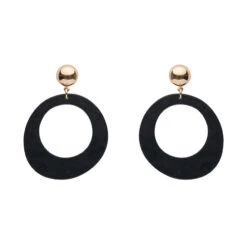 Circle Statement Essential Earrings By Erstwilder In Multiple Colors! 8 Circle Statement Essential Earrings By Erstwilder In Multiple Colors! -MODERN MILLIE Shop EE 074AK1EE12StatementTexturedResinCircleDropEarrings Black 1