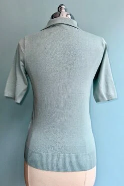 Light Blue Bow Collared Short Sleeve Sweater By Banned -MODERN MILLIE Shop EF034FA9 49AE 4807 B707 F5E962658D2A