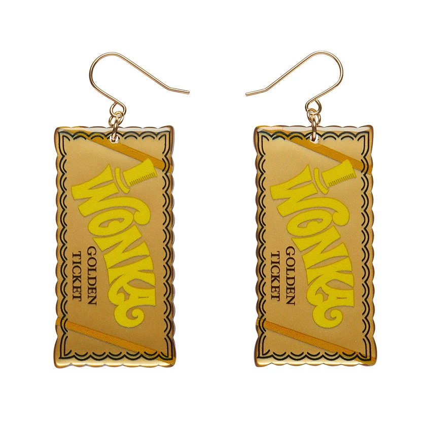Golden Ticket Drop Earrings by Erstwilder Golden Ticket Drop Earrings By Erstwilder -MODERN MILLIE Shop EGCQ109GoldenTicketDropEarrings 1