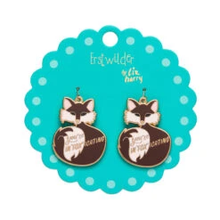You're In"Fox"icating Enamel Drop Earrings By Erstwilder -MODERN MILLIE Shop ER 0007AH1EG10YoureInFOXicatingEnamelDropEarrings 3