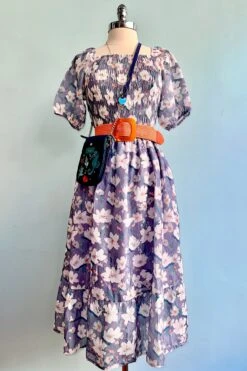 Lavender Floral Bubble Sleeve Midi Dress 5 Lavender Floral Bubble Sleeve Midi Dress -MODERN MILLIE Shop F031B379 B0A3 4E7E 9CDB 811ABABA2AB6