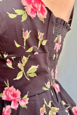 Sandi Beauty Queen Dress In Black & Pink Floral By Retrospec'd 4 Sandi Beauty Queen Dress In Black & Pink Floral By Retrospec'd -MODERN MILLIE Shop F09B4590 8BB3 4A8D B3CC DF6756373F5E