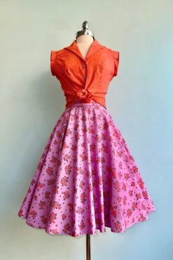 Helio Ditsy Floral Lavender Circle Skirt By Heart Of Haute -MODERN MILLIE Shop F1FF46F4 0FF6 42D1 9033 5343A3756D9B