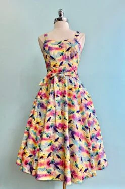 Rainbow Bird Lori Dress By Miss Lulo