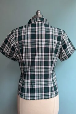 Emerald Check Caterina Top By Collectif -MODERN MILLIE Shop F320E09D B7AE 4A59 8805 7D2E8B16F2DA