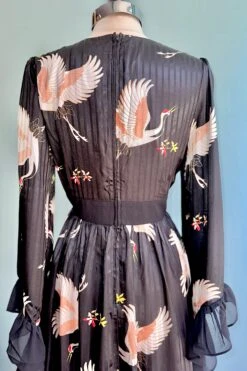 Black Crane Maxi Dress -MODERN MILLIE Shop F768234F FBA8 4580 AB52 1D85E8831551