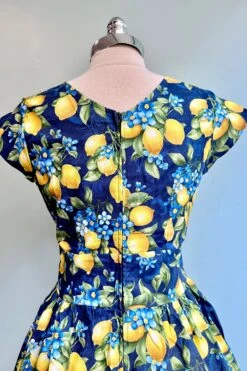 Navy Lemons Greta Dress By Retrolicious -MODERN MILLIE Shop F7FD0590 D93F 45D4 8B20 859EAD4E7D9A