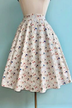 Duck Print Full Skirt By Tulip B.