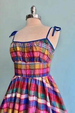 Multicolor Plaid Shirred Bust Swing Dress 5 Multicolor Plaid Shirred Bust Swing Dress -MODERN MILLIE Shop FAE76D7A B356 4FF0 A75A 03678FCA4FDD