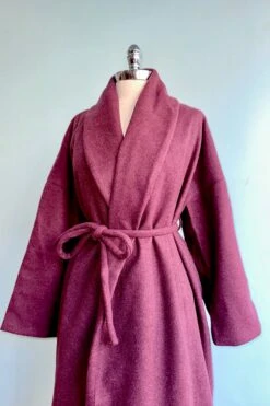 Final Sale Burgundy Wrap Coat By Compania Fantastica -MODERN MILLIE Shop FBECB25D 05E4 40AD AED3 208243EE82B3