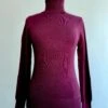 Dark Purple Long Sleeve Turtleneck Sweater