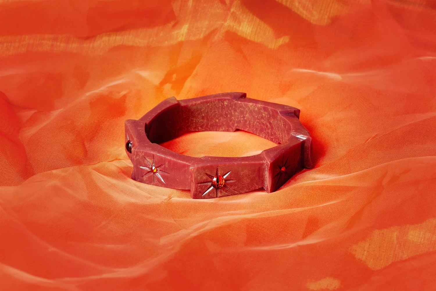 Midi Mesmerized Bangle by Splendette Midi Mesmerized Bangle By Splendette -MODERN MILLIE Shop FIRE MIDI ORANGE copy