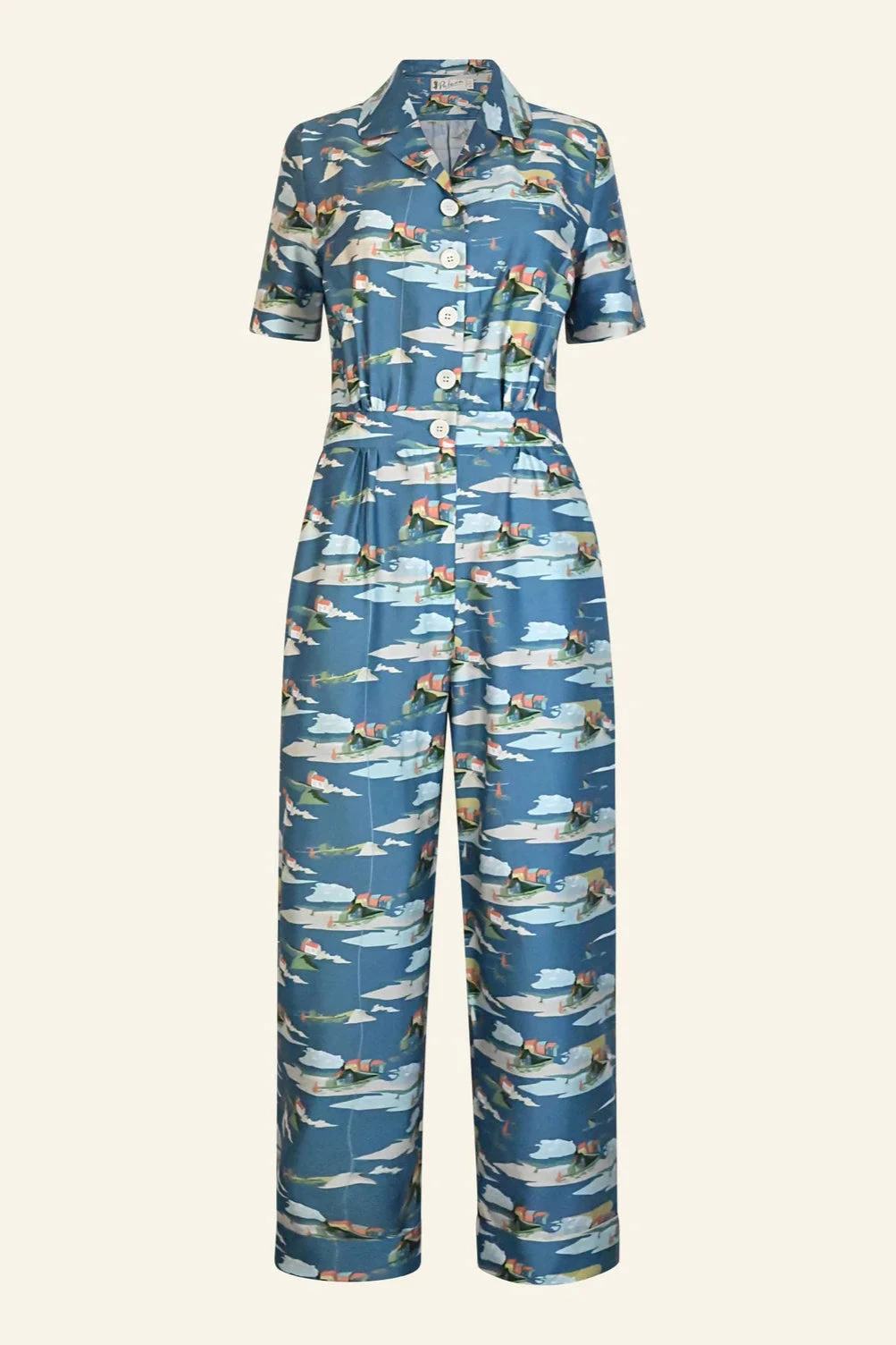Robin Hood's Bay Francesca Long Jumpsuit by Palava Robin Hood's Bay Francesca Long Jumpsuit By Palava -MODERN MILLIE Shop Francesca robinhood front