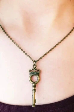 Bronze Key Necklace By Marshall And Rose