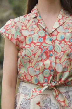 Dark Coral Shells Peggy Top By Palava -MODERN MILLIE Shop FullSizeRender cbbd583e 1d03 4a89 8010 cd74baae4db6