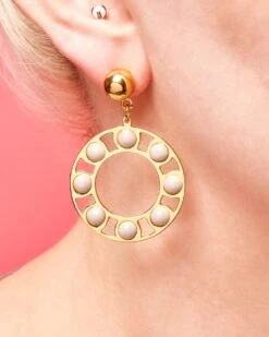 Smoky Drop Hoop Earrings By Splendette -MODERN MILLIE Shop GREY EARRING copy