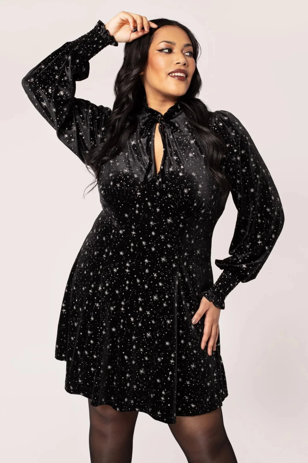 Vela Velvet Mini Dress by Hell Bunny Vela Velvet Mini Dress By Hell Bunny -MODERN MILLIE Shop H40419 VELA DRESS BLK 002 Large 4c952e7a 8145 4c4d 8751 659962ab91bc