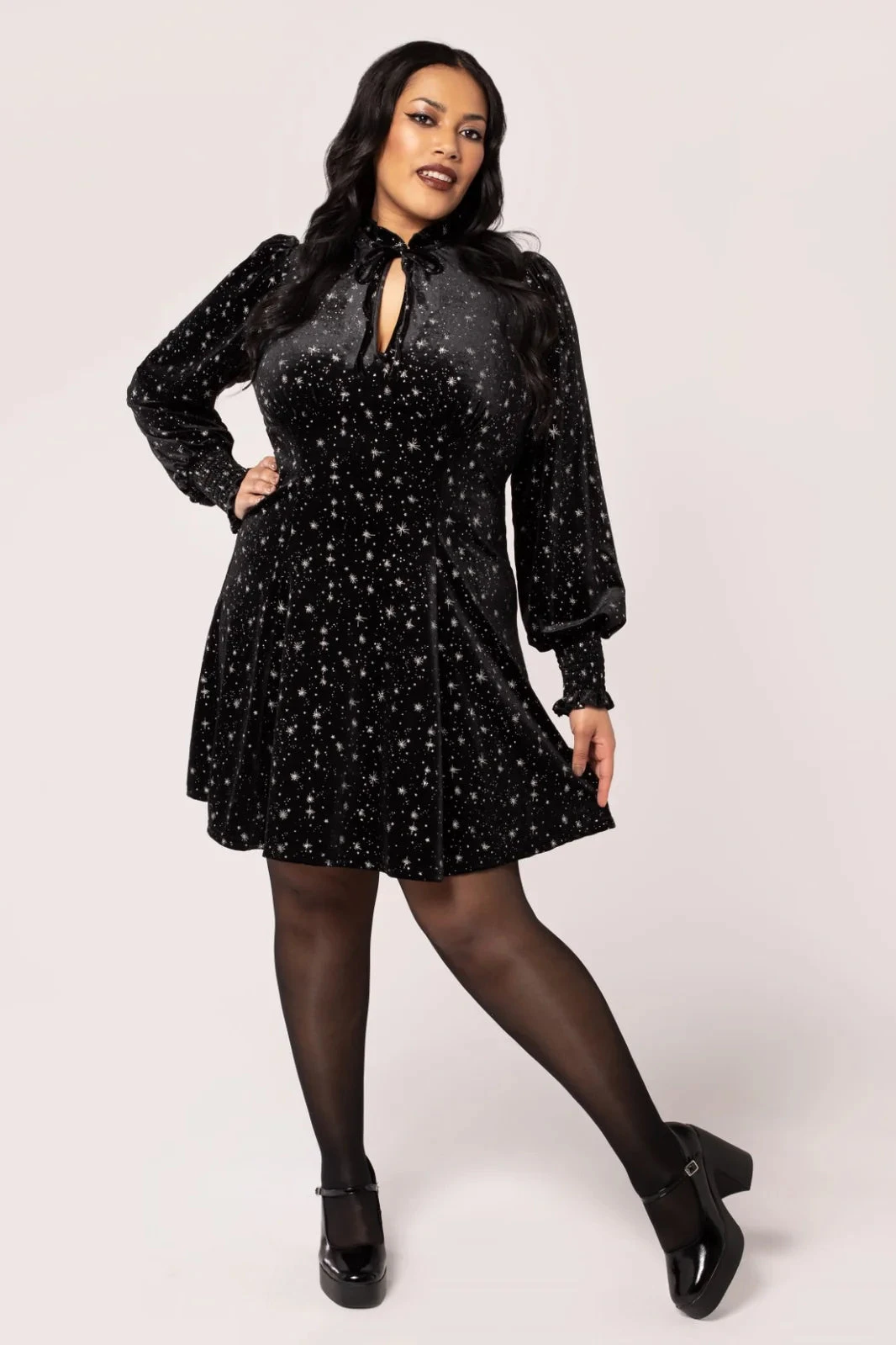 Vela Velvet Mini Dress by Hell Bunny Vela Velvet Mini Dress By Hell Bunny -MODERN MILLIE Shop H40419 VELA DRESS BLK 003 Large 39f2161e b4e6 43d6 92d9 2674d8704f61