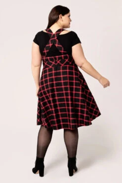 Red Plaid Janine Pinafore Dress By Hell Bunny -MODERN MILLIE Shop H40431P JANINE PINAFORE DRESS BKR 003 Large b1b19c60 d1c4 46e8 91f7 28c377f5c43b