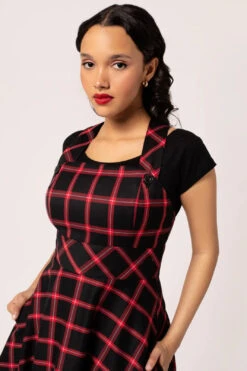 Red Plaid Janine Pinafore Dress By Hell Bunny -MODERN MILLIE Shop H40431 JANINE PINAFORE DRESS BKR 003 Large 76a30e0a 50f5 425f b39c 1a77e51964a6