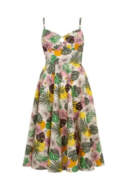 Benita Tropical Floral 50's Dress By Hell Bunny -MODERN MILLIE Shop H40462 BENITA DRESS 010 Large 98e185f2 1537 4714 a3e1 6a59ba4c3f83