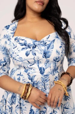 Adeline Blue And White Floral Dress By Hell Bunny -MODERN MILLIE Shop H40467P ADELINE DRESS BLU 002 Large 1900c077 87af 4df3 b079 d91e3754f60e