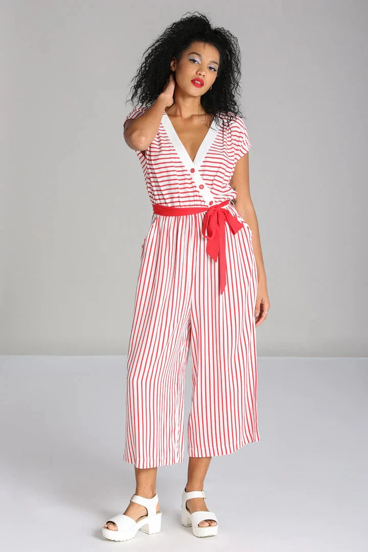 Ahoy Red Striped Jumpsuit by Hell Bunny Ahoy Red Striped Jumpsuit By Hell Bunny -MODERN MILLIE Shop H50331 ahoy jumpsuit red 19