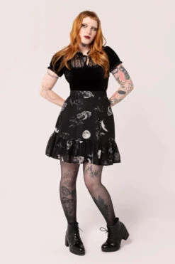 Over The Moon Skirt By Hell Bunny -MODERN MILLIE Shop H50354 OVER THE MOON SKIRT BLK 001 Large 15d5c0ab 7256 41e7 9ba8 c10d1a134fd7