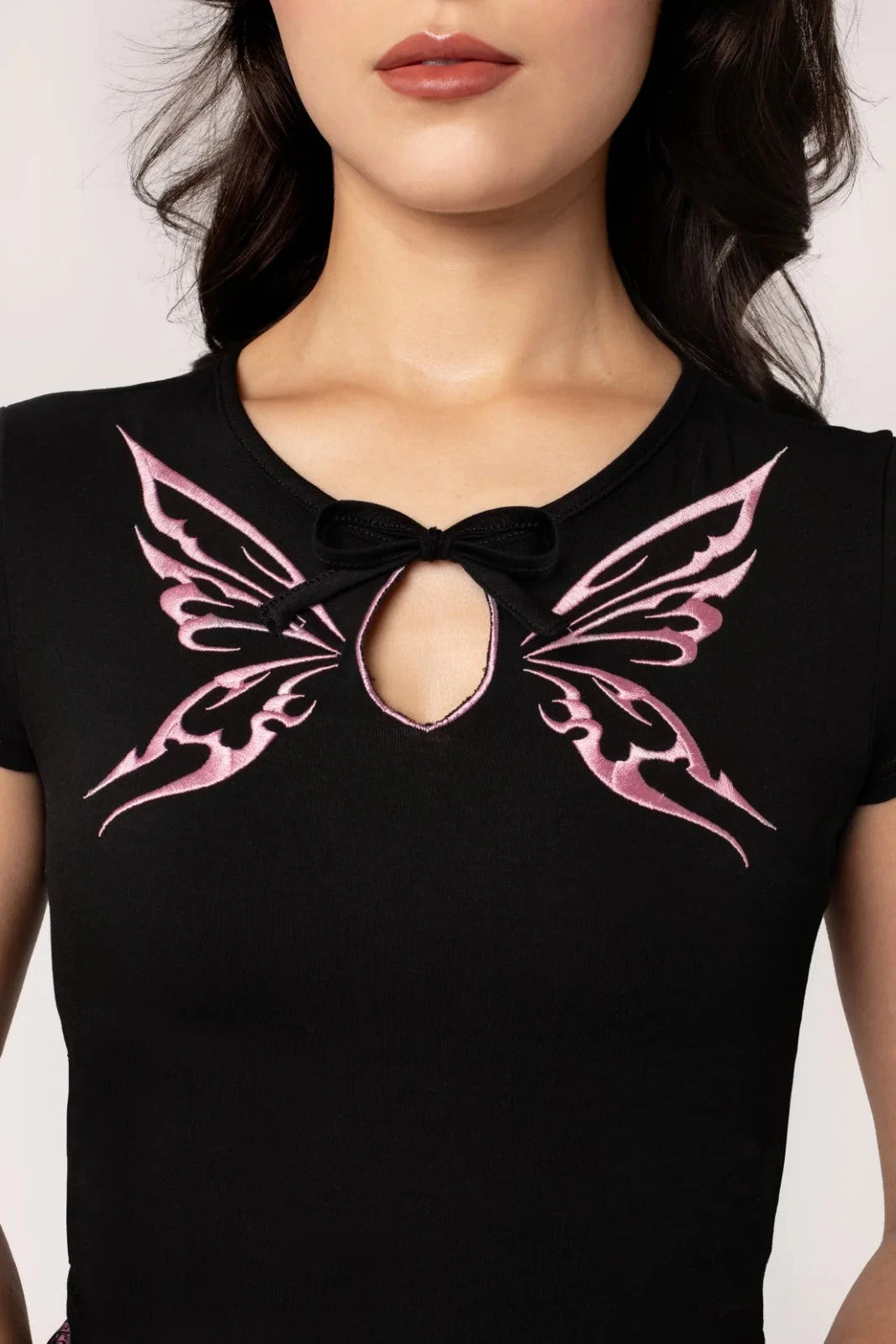 Butterfly Short Sleeve Kocho Knit Crop Top by Hell Bunny Butterfly Short Sleeve Kocho Knit Crop Top By Hell Bunny -MODERN MILLIE Shop H60348 KOCHO TOP BLK 002 Large 3bd6b94d a349 4f82 9e5d 42f9f938db0b