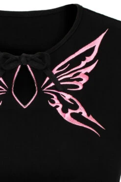 Butterfly Short Sleeve Kocho Knit Crop Top By Hell Bunny 9 Butterfly Short Sleeve Kocho Knit Crop Top By Hell Bunny -MODERN MILLIE Shop H60348 KOCHO TOP BLK 012 Large 27d78176 2058 4e42 b1a2 1cdcebec6965