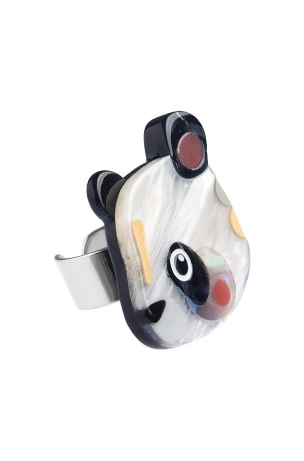 The Patient Panda Statement Ring by Erstwilder The Patient Panda Statement Ring By Erstwilder -MODERN MILLIE Shop HL 004AK1RG01ThePatientPandaRing 1