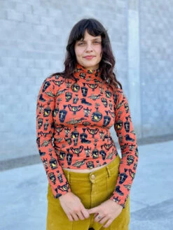 Turtleneck Top In Pots By Nooworks -MODERN MILLIE Shop IMG 6221