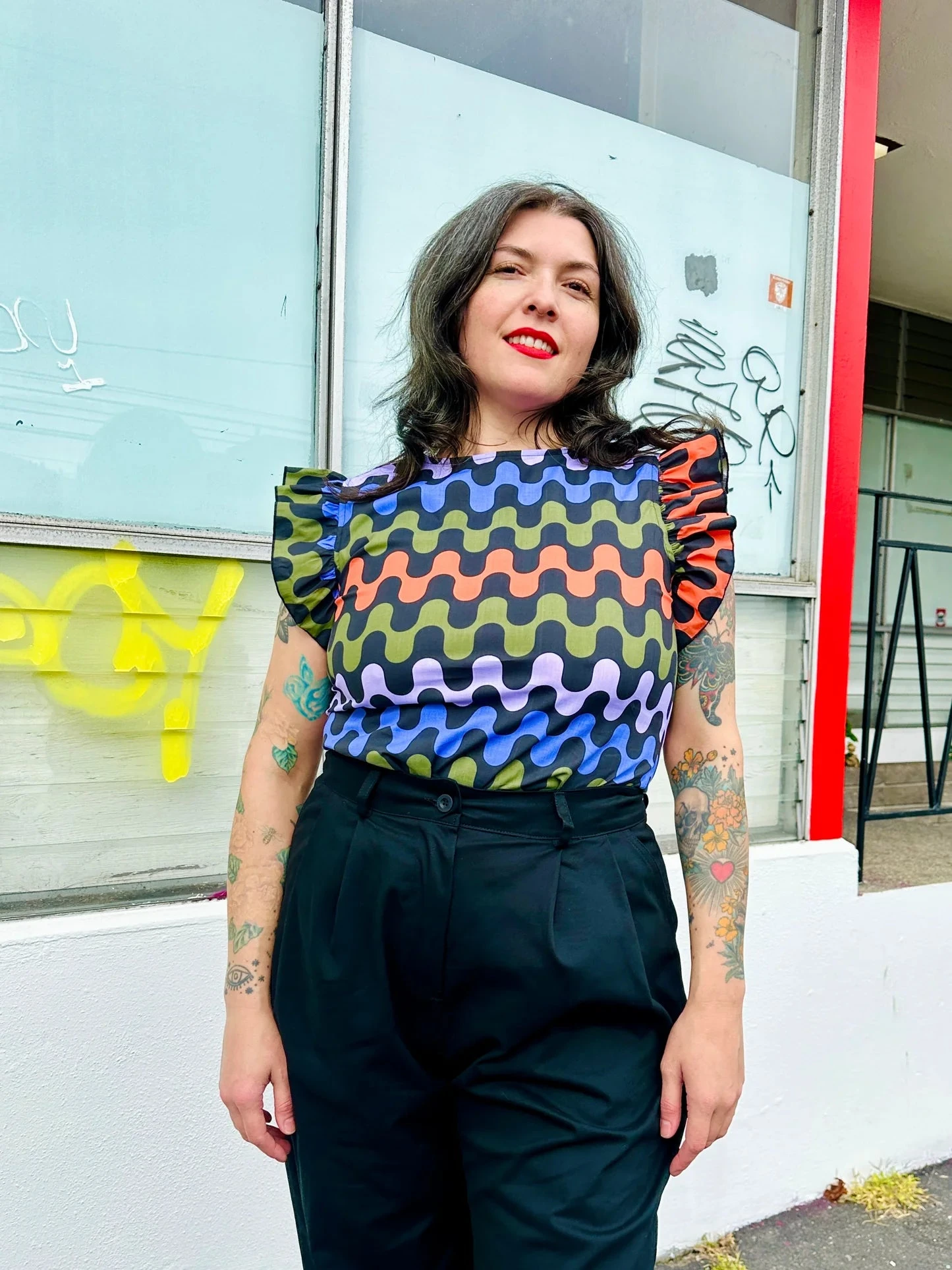 Ruffle Top in Ditto by Nooworks Ruffle Top In Ditto By Nooworks -MODERN MILLIE Shop IMG 6819 b0932614 70bb 4499 8571 4b405bc161b8