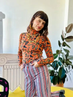 Turtleneck Top In Pots By Nooworks -MODERN MILLIE Shop IMG 7505
