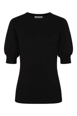 Black Short Sleeve Sweater By Banned -MODERN MILLIE Shop JP57212 1