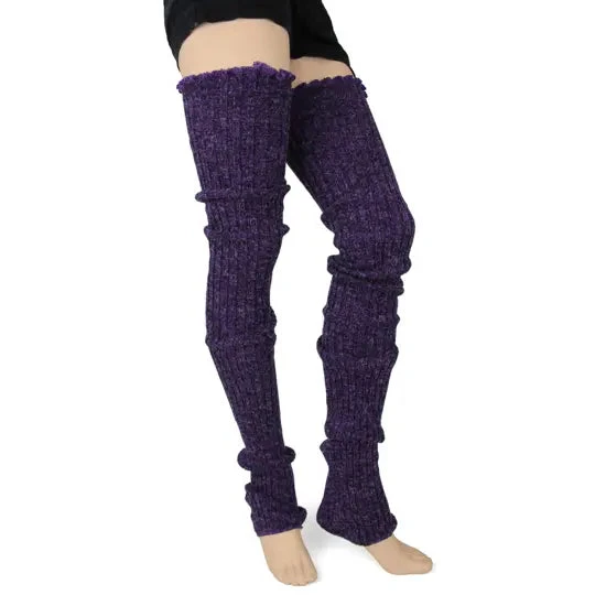 Super Long Leg Warmers in Multiple Colors by Foot Traffic Super Long Leg Warmers In Multiple Colors By Foot Traffic -MODERN MILLIE Shop LW120 purple long large